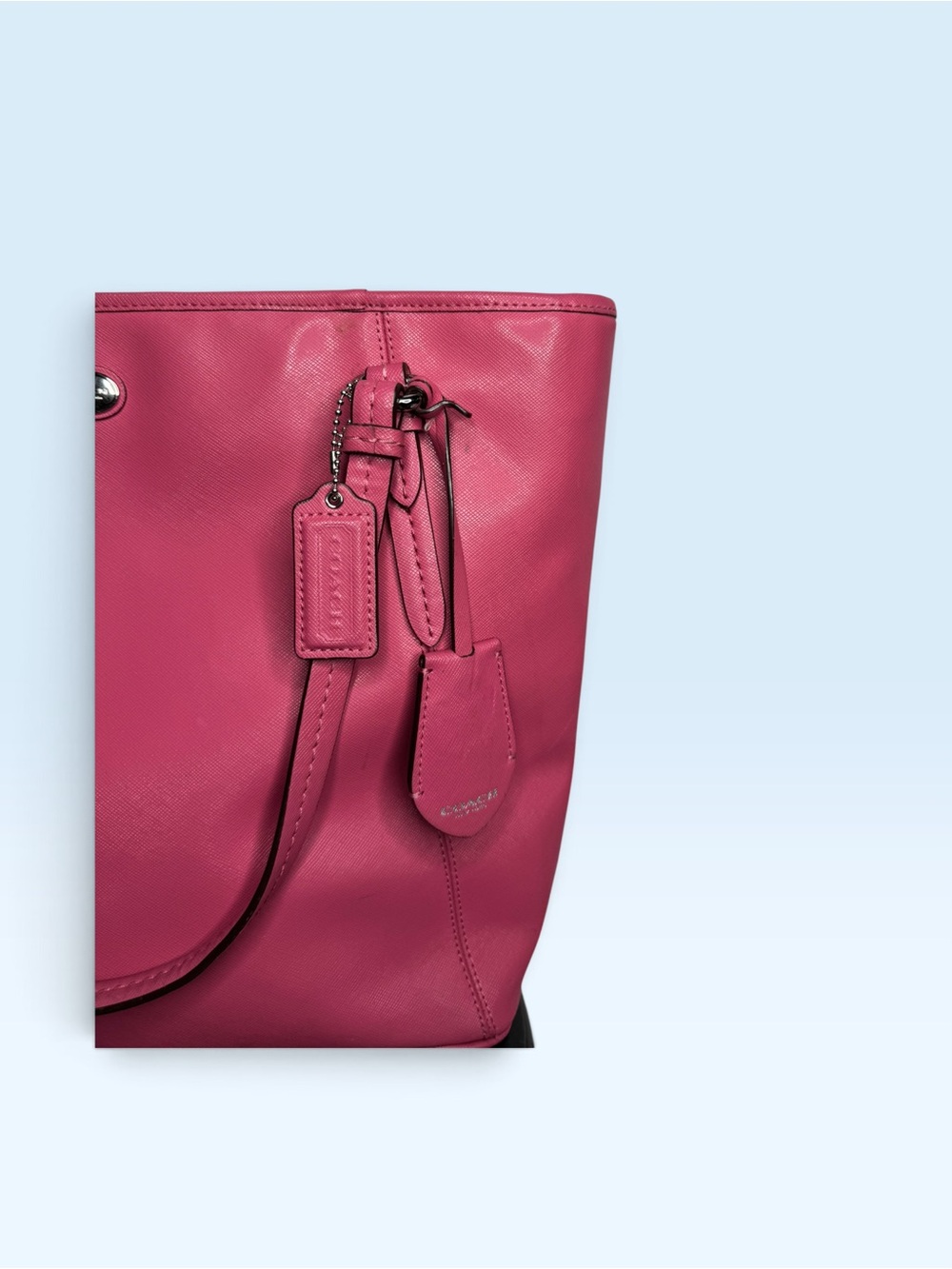 Coach Peyton Saffiano Leather Zip Top Tote - Picture 2 of 12
